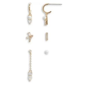 6 Ear Party moonstone earrings